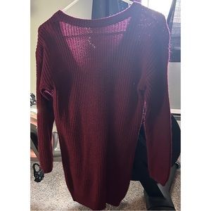 Lulus burgundy mini sweater dress size XS only worn a few times